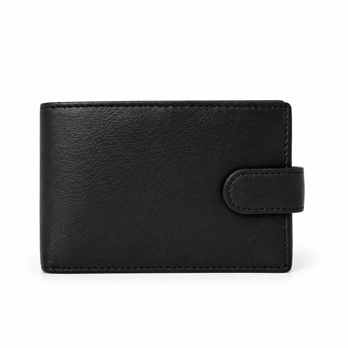 Black Tab Bifold with Flap – genuine leather, wholesale from Charlie International India